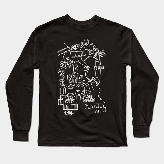 Tel Aviv, Jerusalem, Israel Travel Long Sleeve T-Shirt by badlydrawnbabe